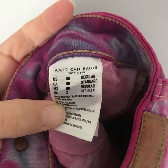 American Eagle custom dip dyed skinny jegging 360 next level stretch - Picture 10 of 10